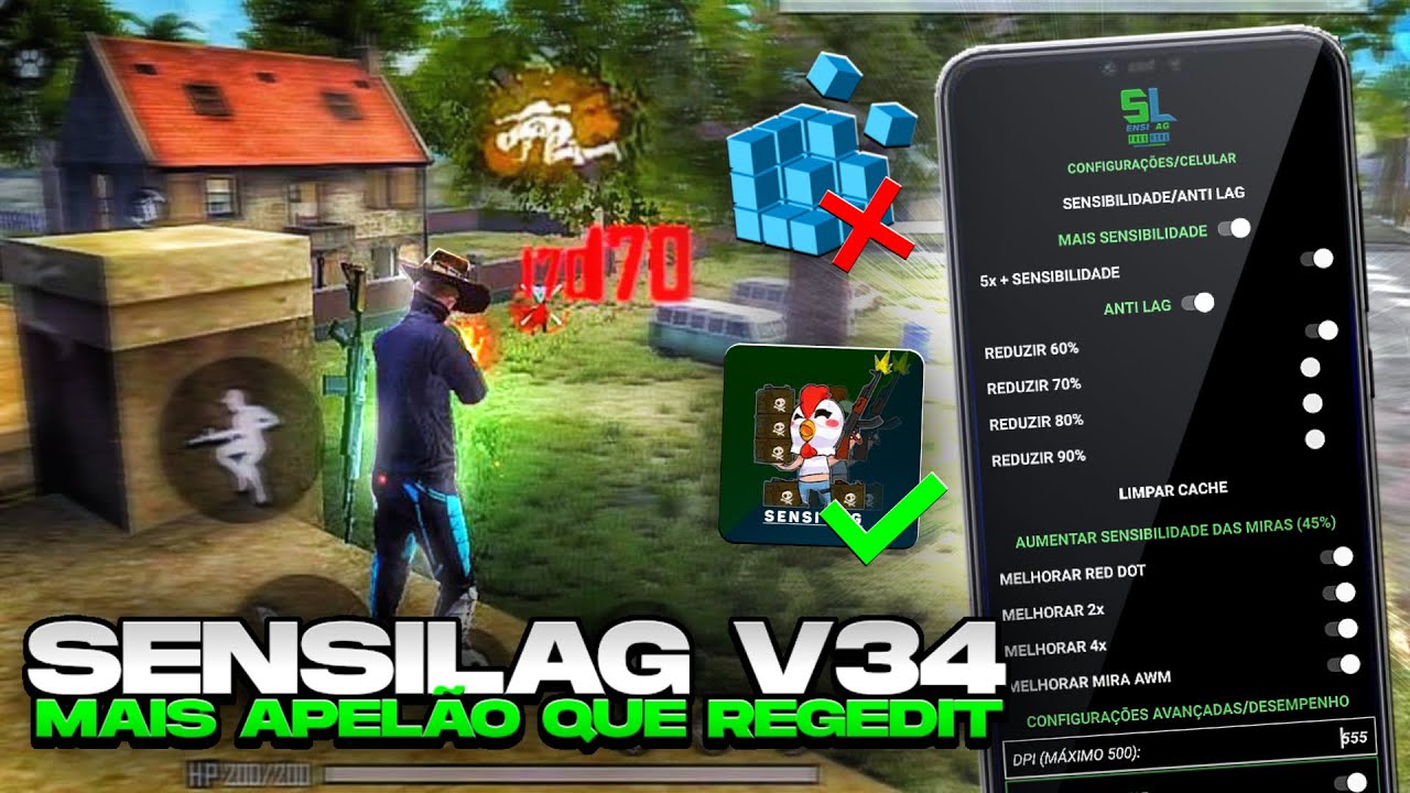 SENSILAG ATUALIZADO! MELHOR APP DE SENSIBILIDADE PARA FREE FIRE J&Aacute; CRIADO!