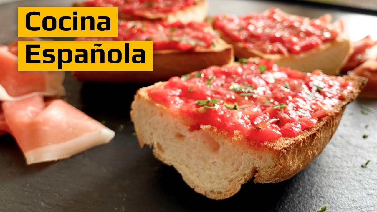 Pan con tomate. Tapas españolas