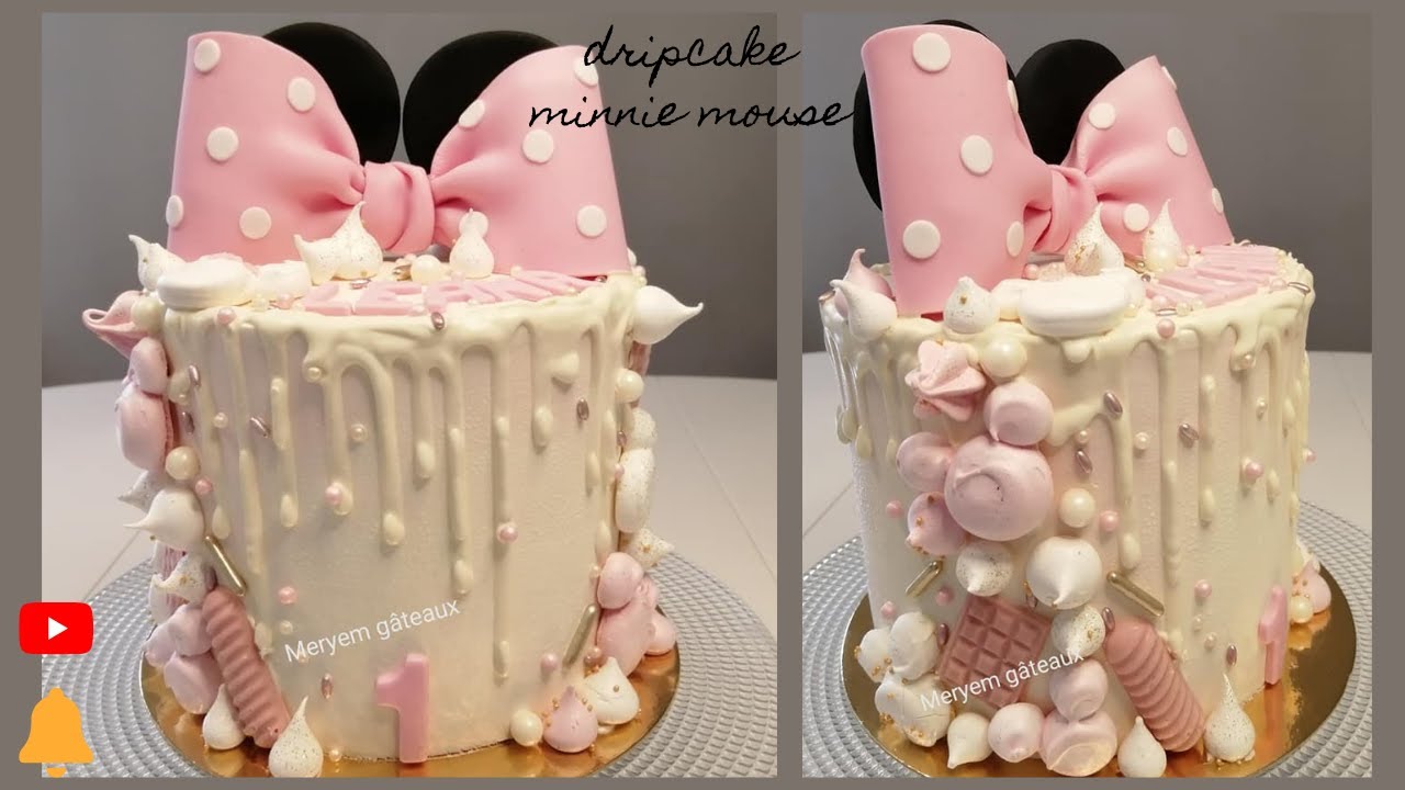 Dripcake Minnie mouse et ses meringues