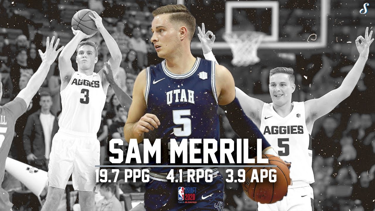 Sam Merrill Utah St 2019-20 Season Highlights Montage | 19.7 PPG 4.1 RPG 46.1 FG%, Sniper!