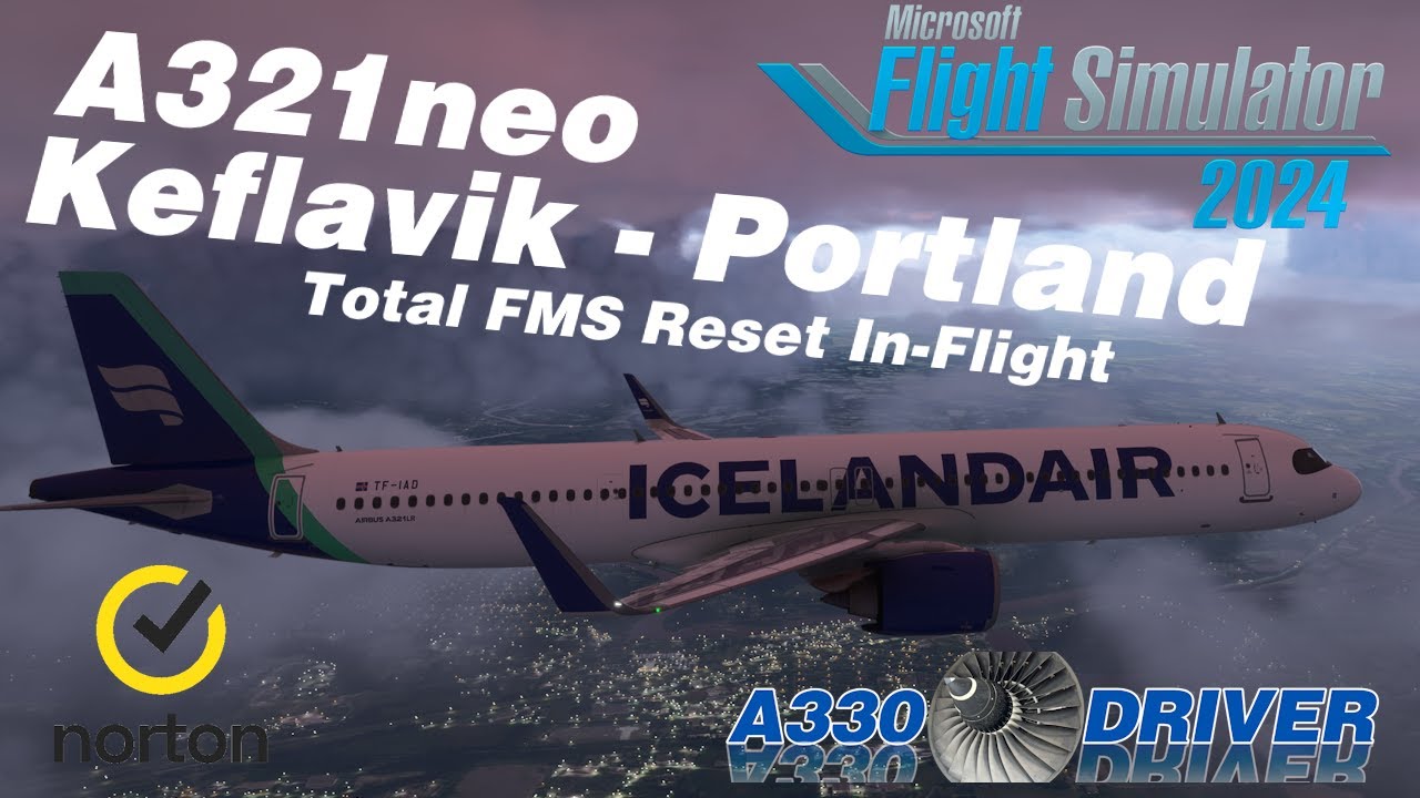 A321LR Atlantic Crossing | Managing an In-Flight FMS Reset | Keflavik–Portland | Real Airbus Pilot