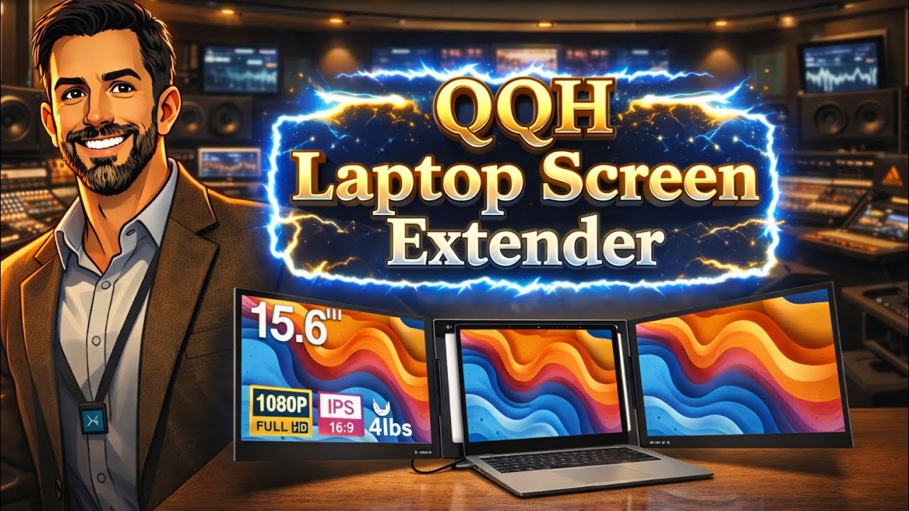 QQH Z80 Triple Laptop Screen Extender, 15.6