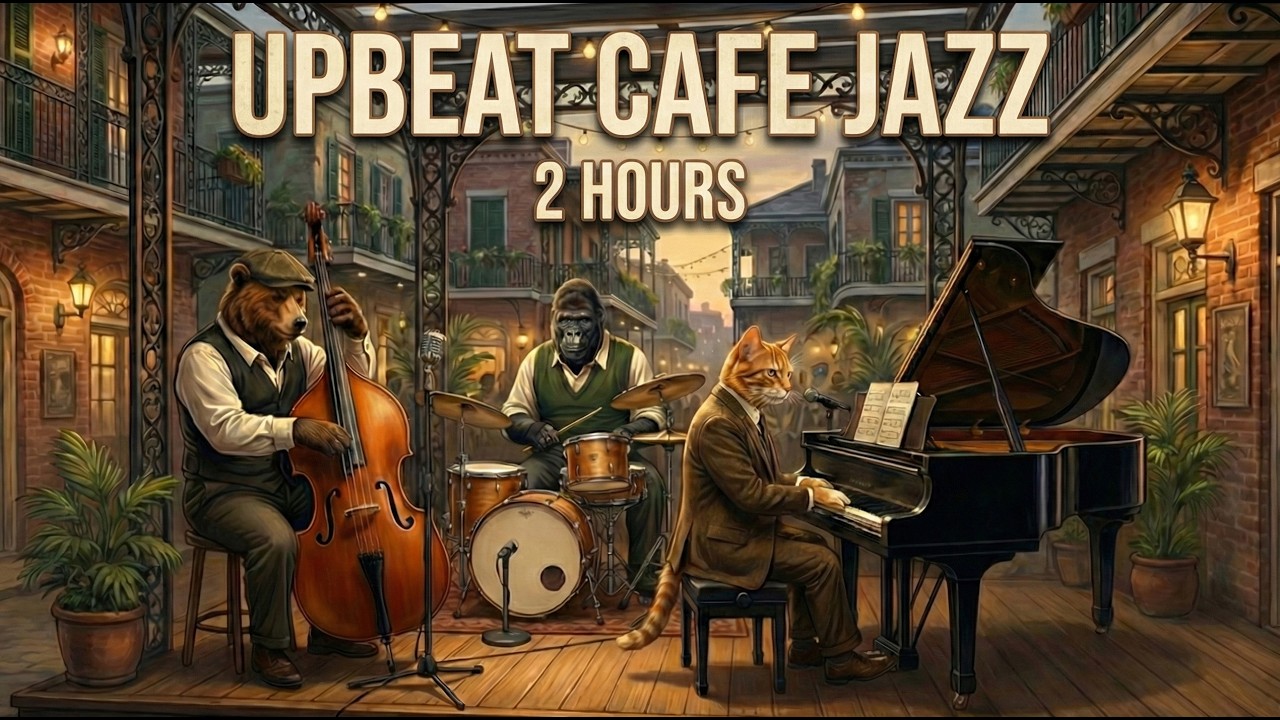 Feel-Good Upbeat Jazz for Study & Work – 2 Hours of Cafe Ambience