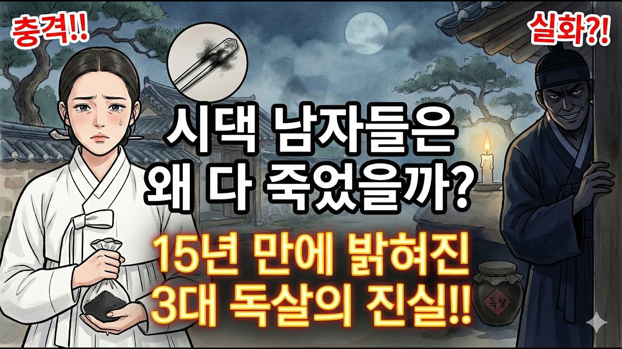 시댁 남자들은 왜 다 죽었을까,15년 만에 밝혀진 3대 독살의 진실.|조선야담팩토리|야담|민담|전설|설화|오디오북|수면용|잠자기전듣는이야기|옛날이야기|조선야담|야사|구전야사|괴담|