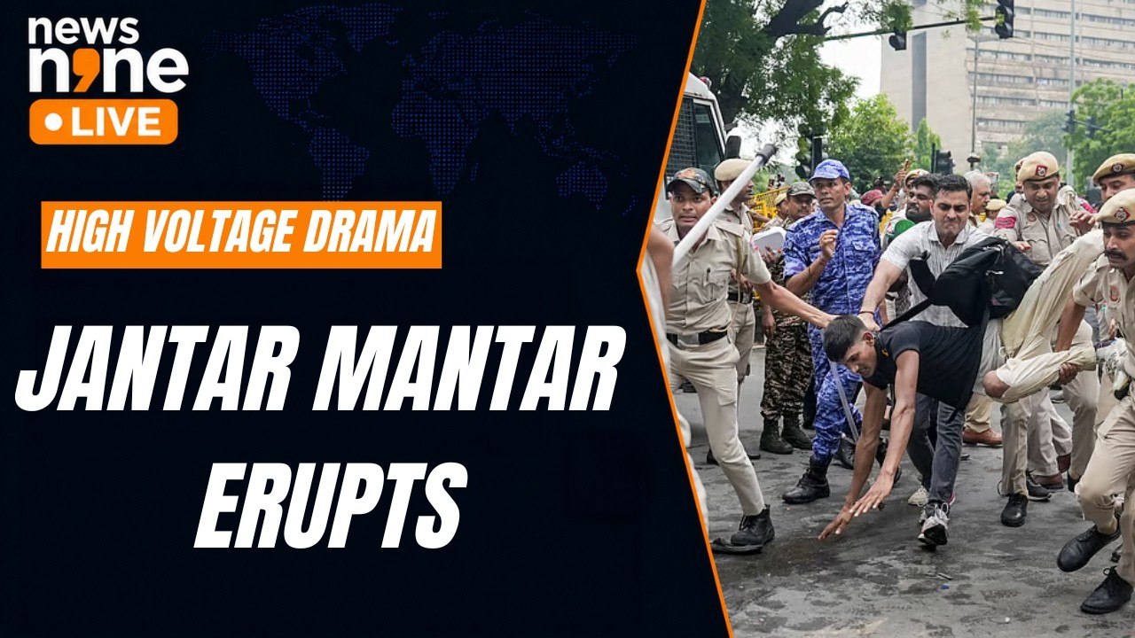 Jantar Mantar Tense as Protest Escalates | Heavy Police, RAF Deployment | News9