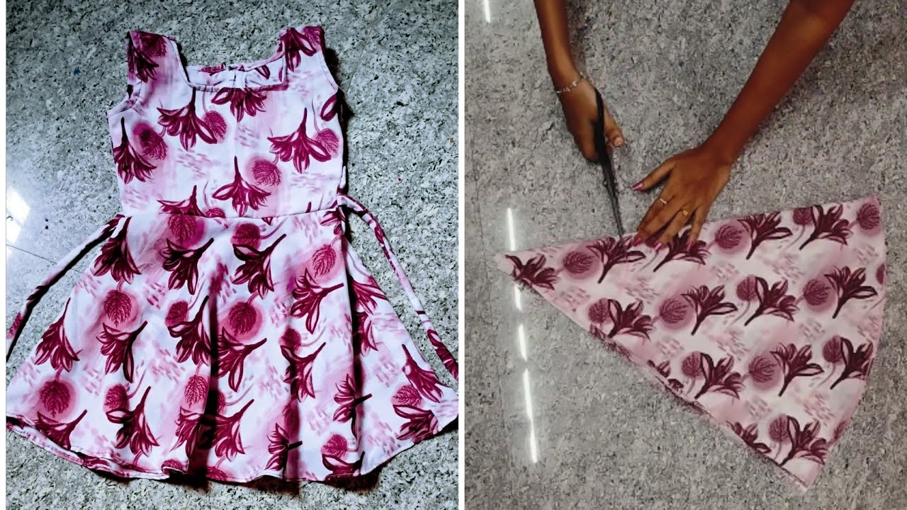 3 to 4 year kids frock cutting and stiching vedio for beginners #kidfrock #beginnersstiching 