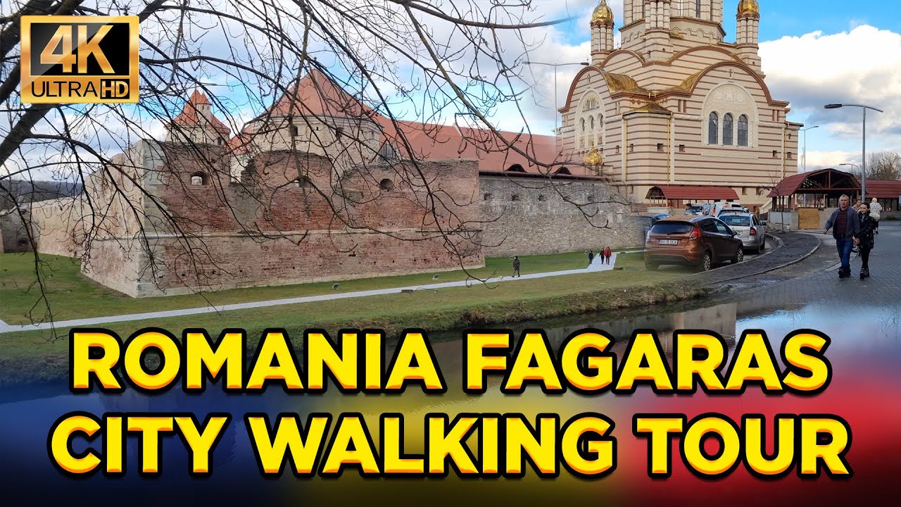 Fagaras, Romania Walking Tour 4K | Virtual Walk | Walking Tour |Travel Romania