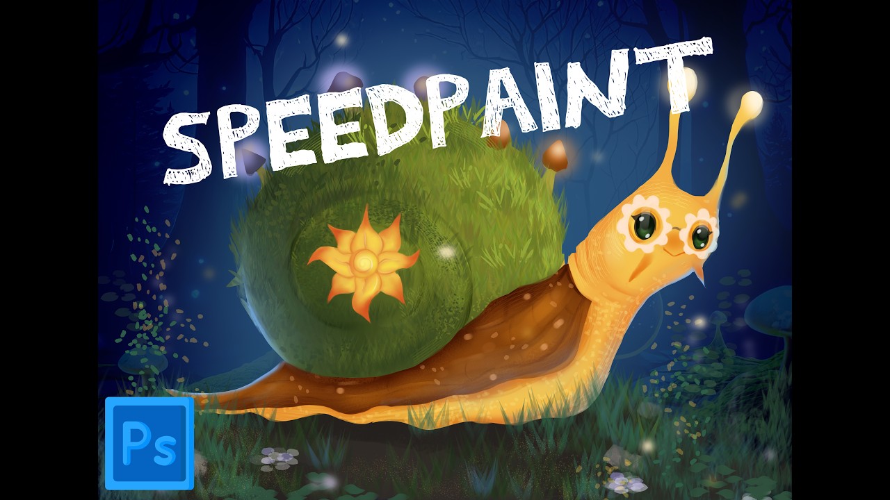 Paint with me in Photoshop! Snail drawing :)