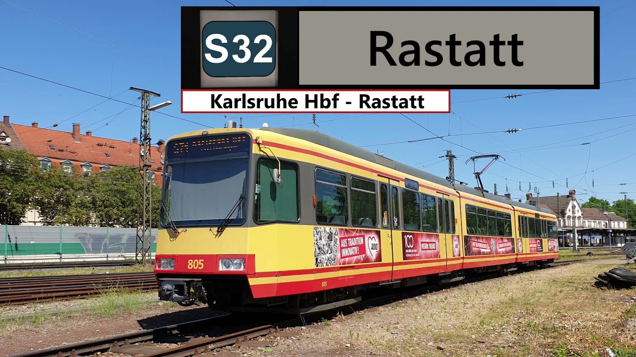 AVG Führerstandsmitfahrt Karlsruhe Hbf - Rastatt