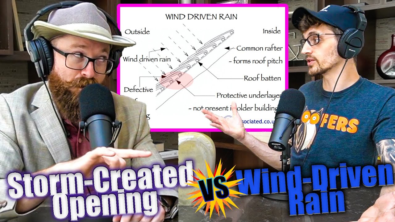 STORM CREATED OPENING vs. WIND-DRIVEN RAIN!!!