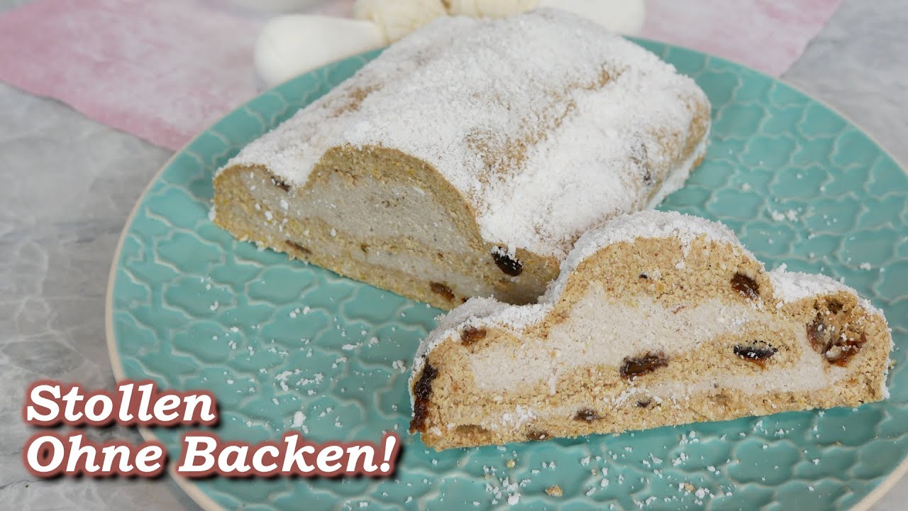 Rohkost Stollen ohne Backen 🎄 Deutscher Weihnachtsstollen - gesund Naschen
