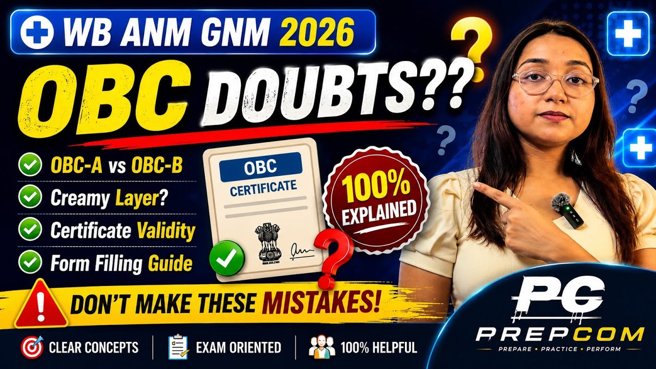 OBC Certificate📃 || All Doubts Cleared⁉️ANM GNM 2026 | Don't Make These Mistakes⚠️