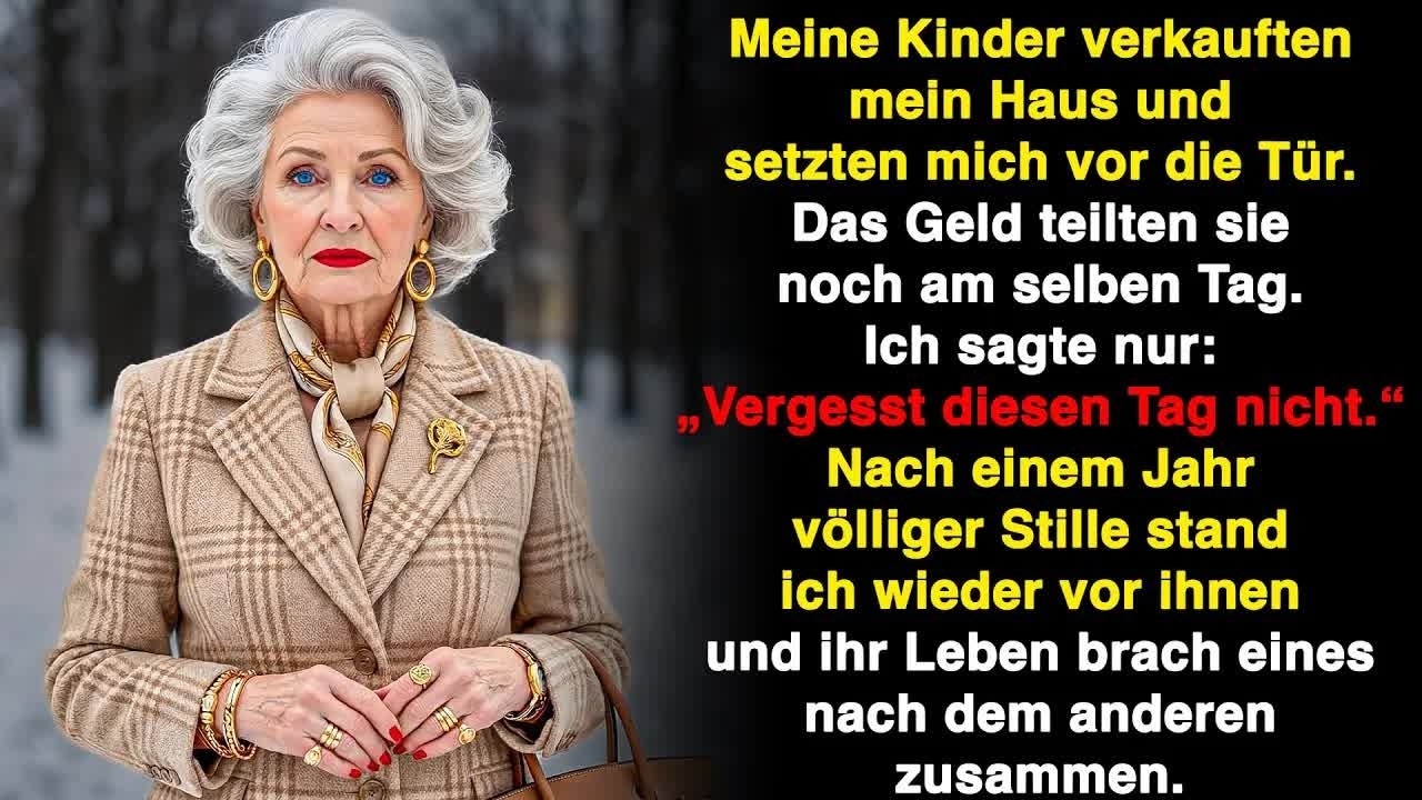 Meine Kinder verkauften mein Haus und warfen mich raus  „Vergesst den Tag nicht “ Ein Jahr spät