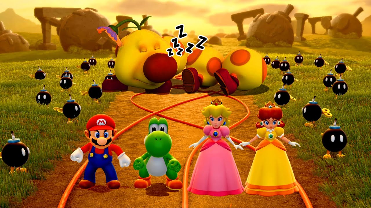 【全2VS2ミニゲーム】マリオ VS ピーチ！マリオパーティでチームバトル