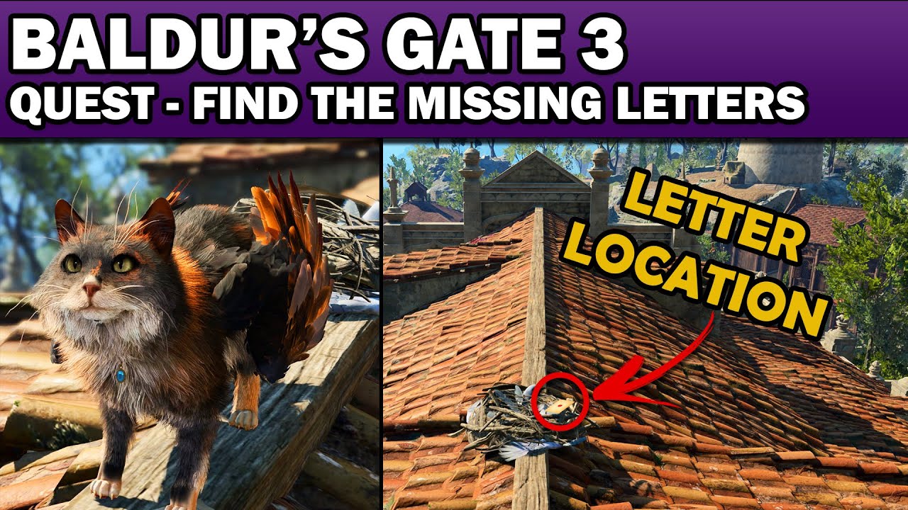 Balduir's Gate 3: Quest - Find The Missing Letters - Who Eats The Pigeons?