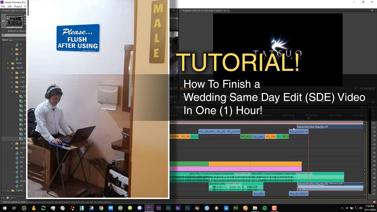 How To Finish A Wedding Same Day Edit (SDE) Video In One (1) Hour by Cham Guevarra [Actual Edit]