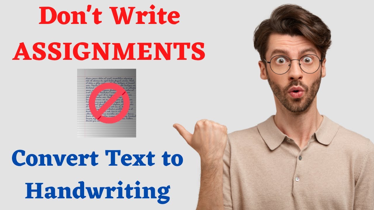 No More Assignments &hellip;! Convert Text to Handwriting