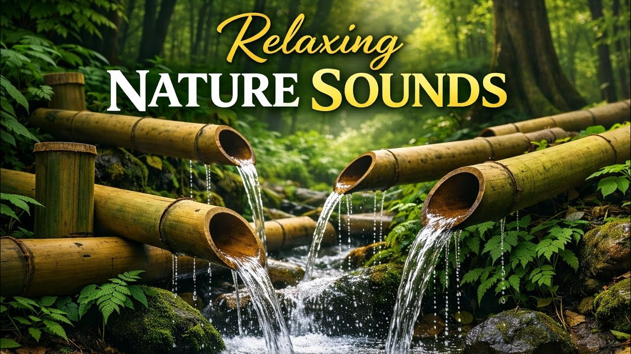 Bambudan Akan Su – 3 Saatlik Huzur | Flowing Water from Bamboo – 3 Hour of Peace