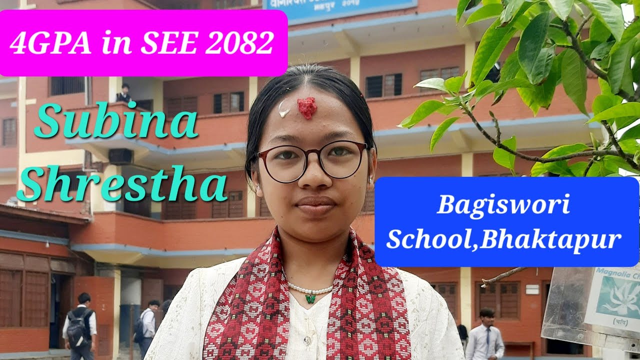 4GPA in SEE,Congratulations Subina Shrestha, YourHardWorkPaidOff. Bagiswori School,Bhaktapur