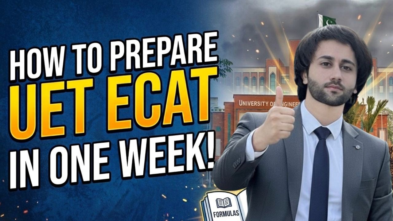 UET ECAT Test Last Week Study Plan I How to Prepare UET ECAT Test in 7 Days I UET Admission 2026