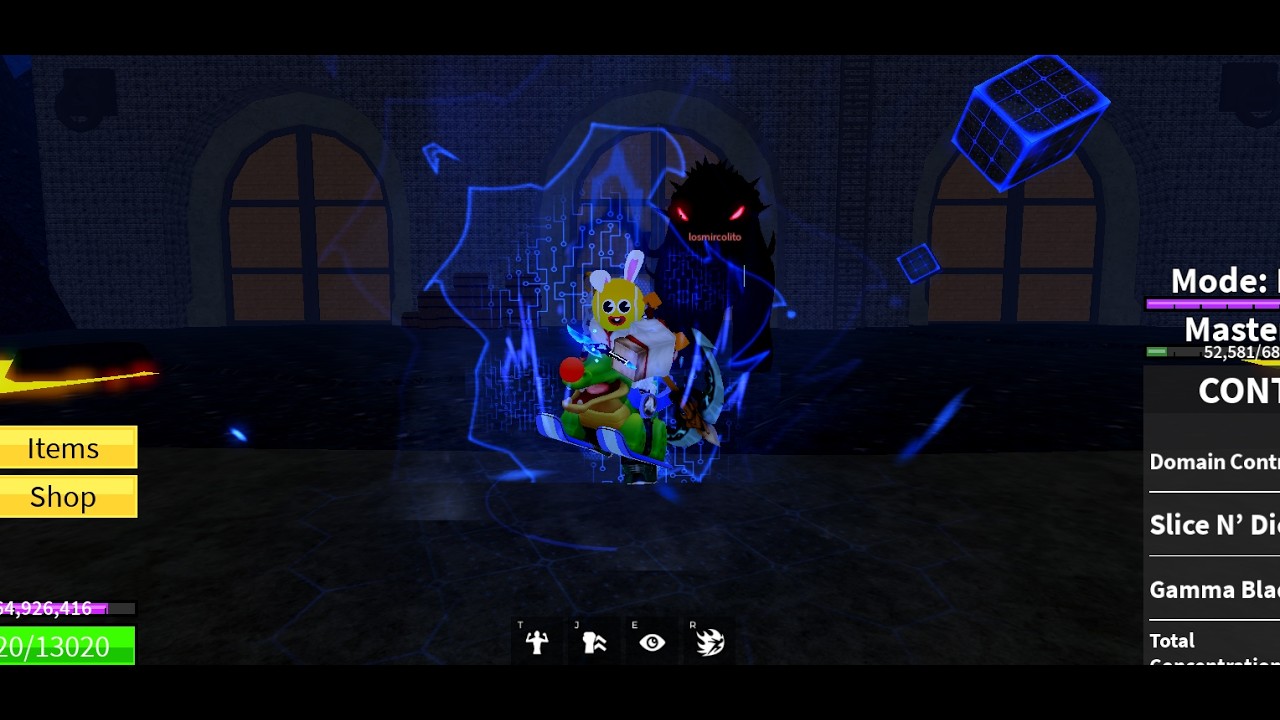 i was playing blox fruitswith my friend but a mammoth was chasing us down