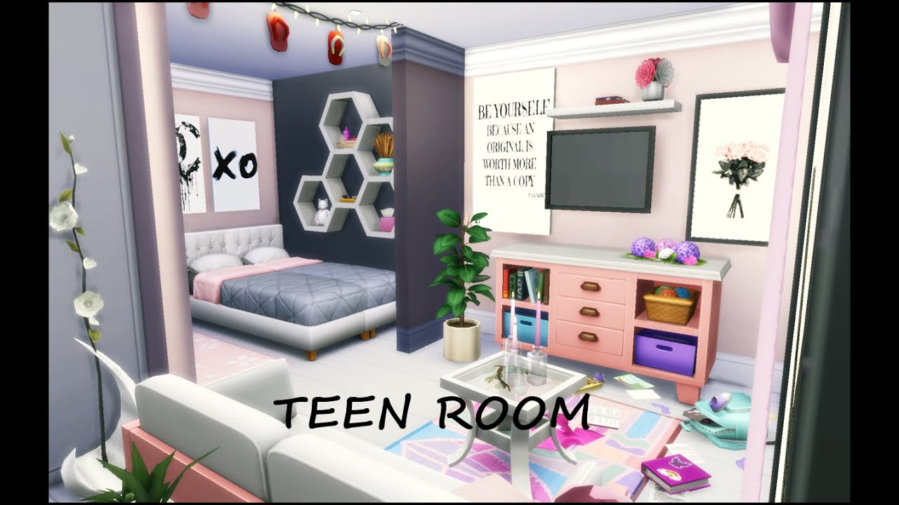 THE SIMS 4: NO CC // GIRL TEEN BEDROOM