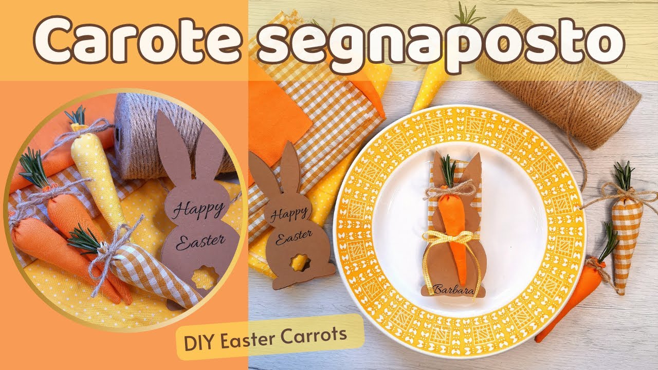 Carote di stoffa | Segnaposto fai da te | Decorazioni di Pasqua facili 🥕 Easter carrots DIY