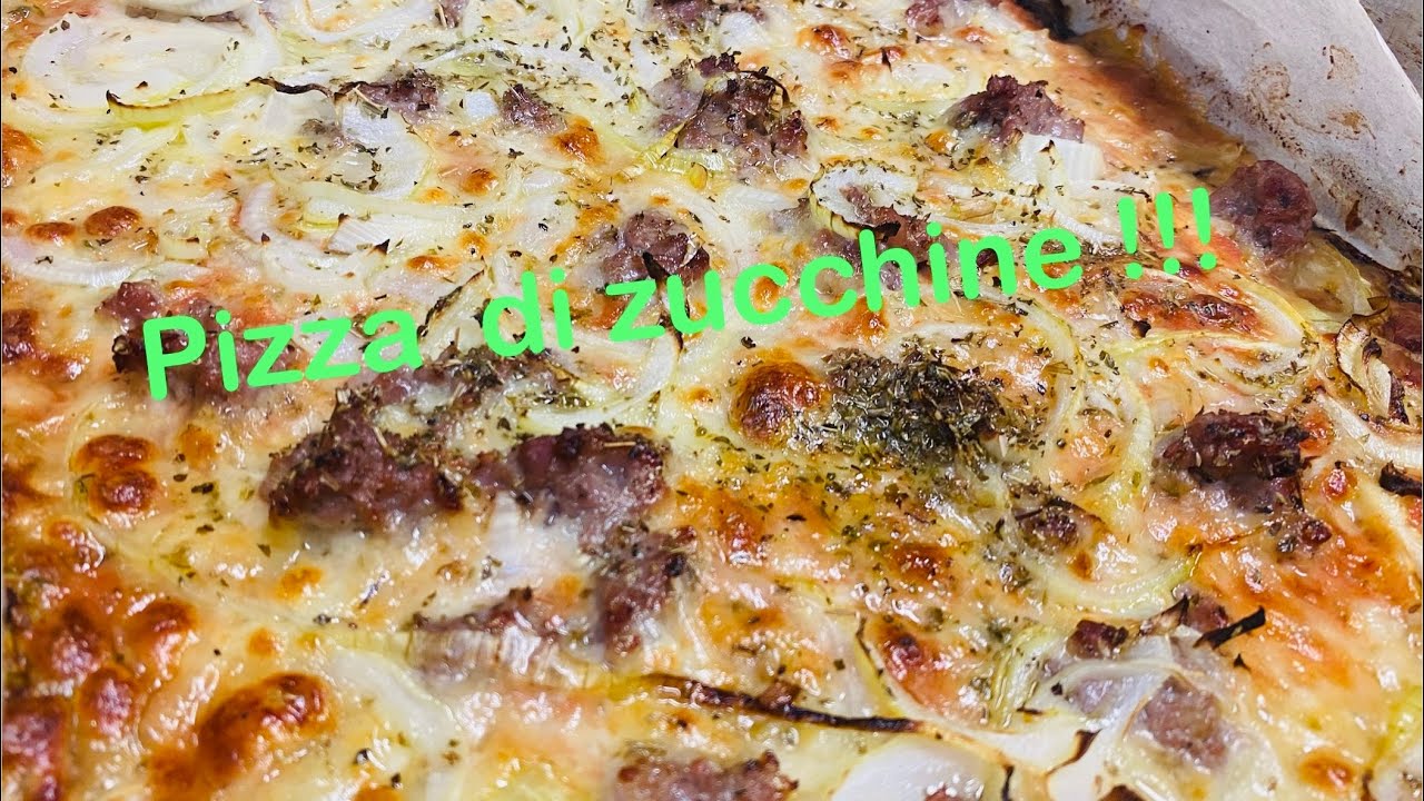 Pizza di zucchine￼.Niente impasto niente farina.Ricetta pazzesca