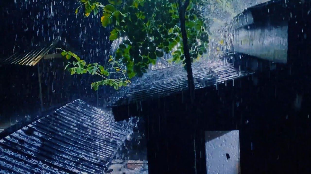 Rainstorm Ambience to Calm Your Mind & Help You Sleep 💤 Asmr Rain and Thunder for Sleep