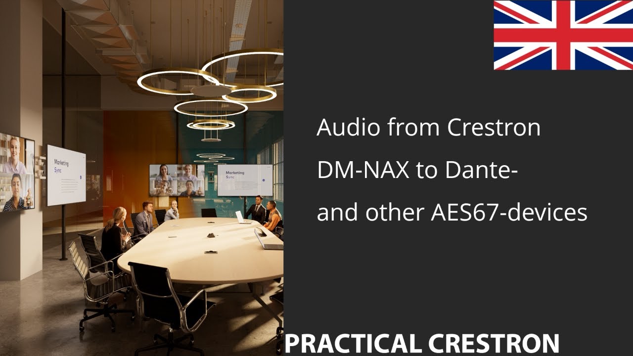 Audio from Crestron DM-NAX to Dante- and other AES67 enabled devices