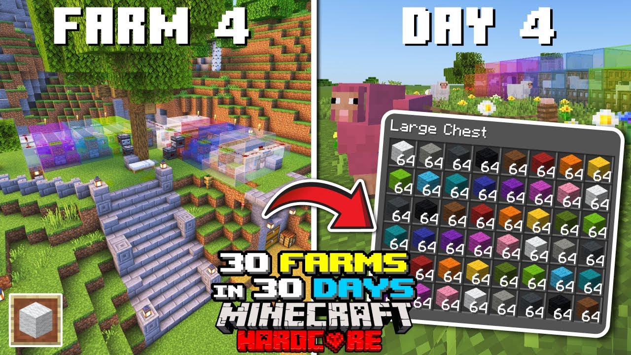 Building a Minecraft Wool Farm - [30 Farms in 30 Days] - Day 4