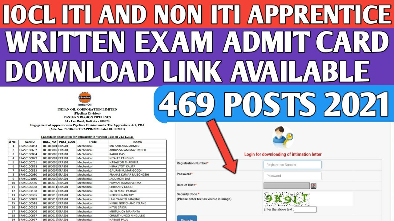 IOCL - Apprentice Written Exam Admit card download 2021 || e-admit for apprentice exam iocl ||