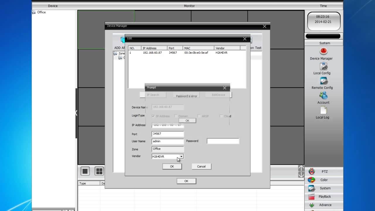 2MT 6000 Series CMS - Adding a DVR and playing back video with the CMS client software