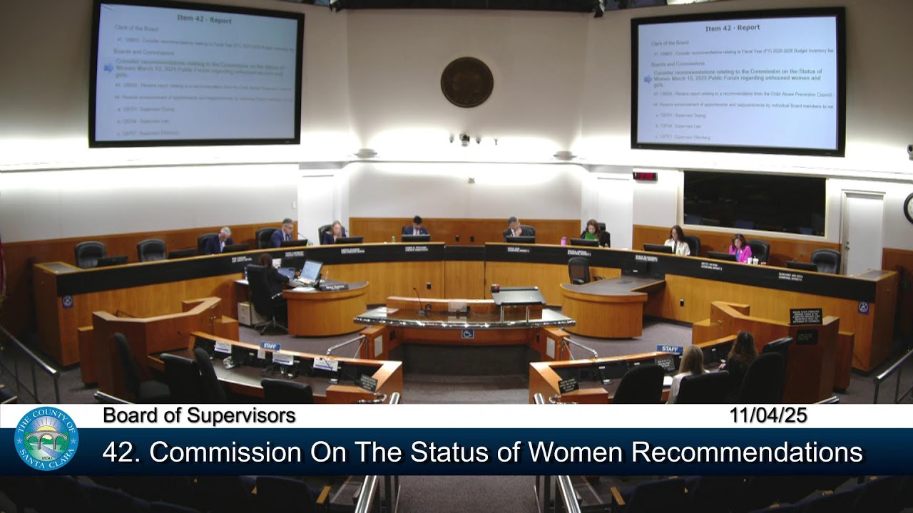 County of Santa Clara Board of Supervisors November 4, 2025 9:30 a.m.