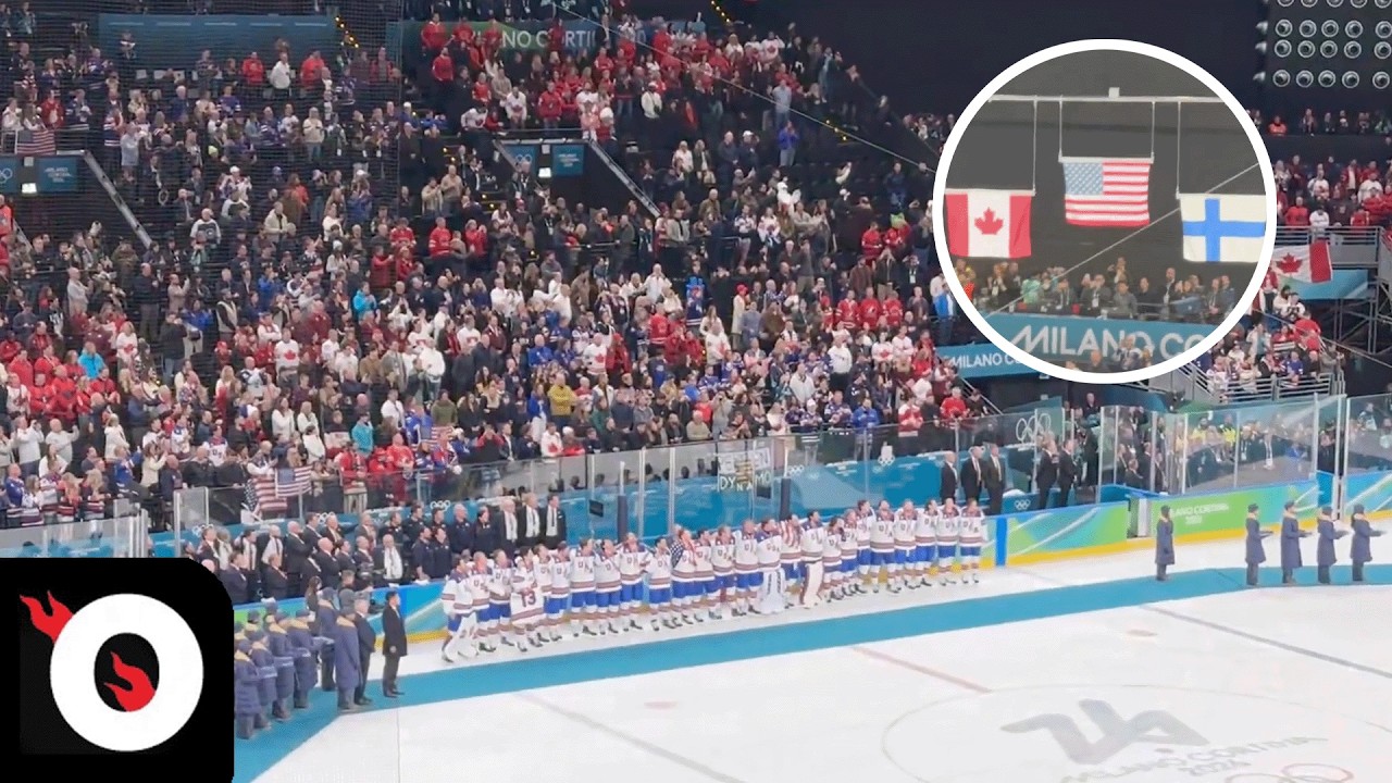 WATCH: US Men's Hockey Takes In National Anthem After Olympic Victory