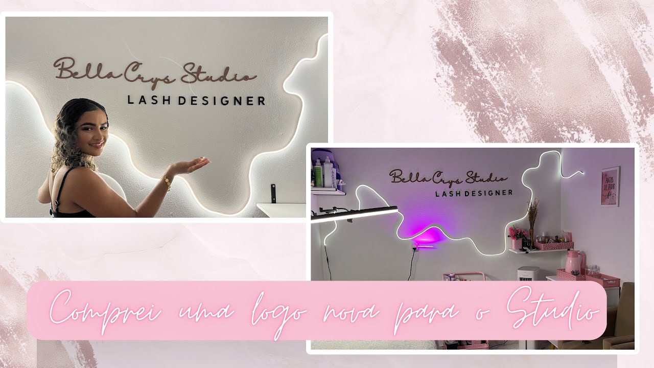 Comprei uma logo em MDF na SHOPEE|organizando carrinho auxiliar /studio em casa lash Designer