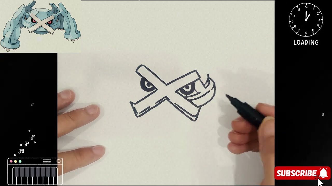 How to draw POKEMON Metagross step by step