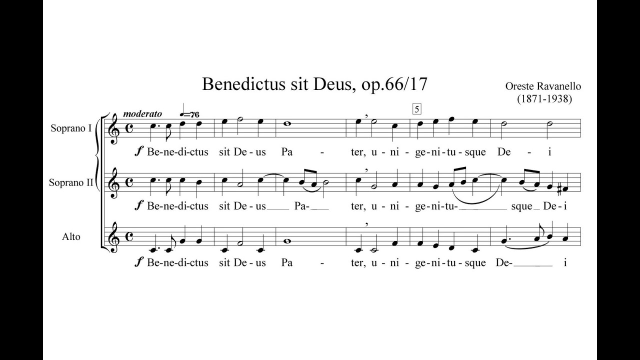 Ravanello, Oreste (1871- 1938) Benedictus sit Deus, Op. 66 N&ordm; 17