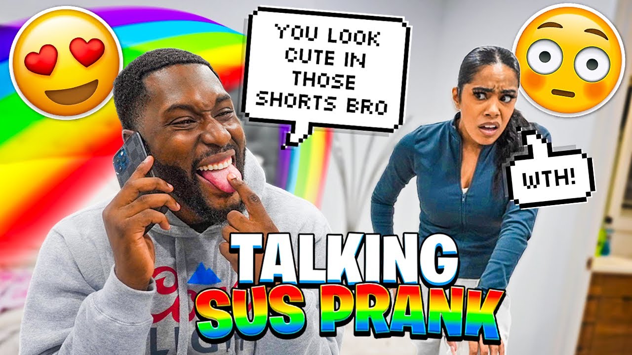 Being SUS While Talking On The Phone With My HomeBoy In Front Of My Girlfriend!