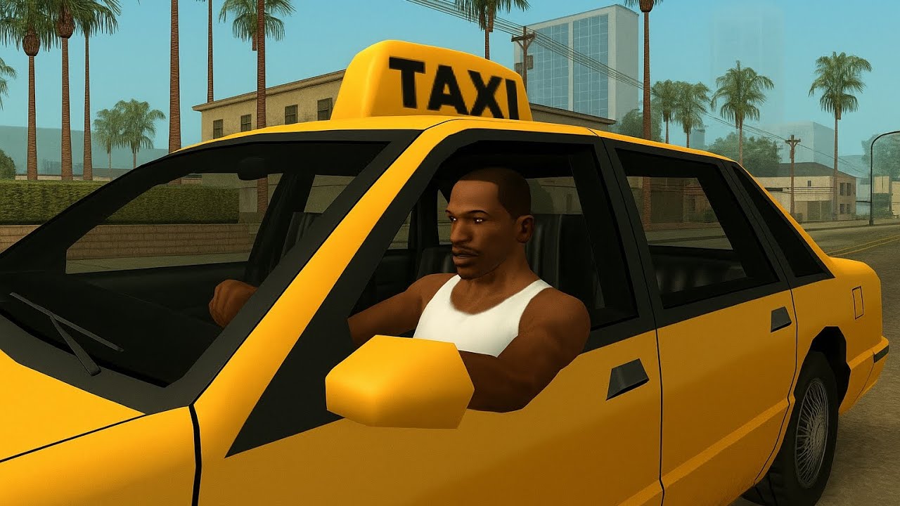 رحلة تجمع المليون #1| اشتغلت سواق تكسي في جراند sa |#العاب_فيديو #gta 