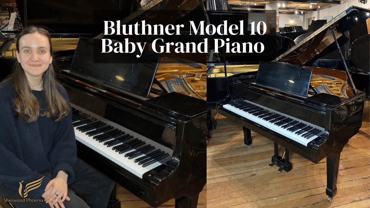 Bluthner Model 10 Baby Grand Piano Black Polyester | Review & Demo | Sherwood Phoenix Pianos