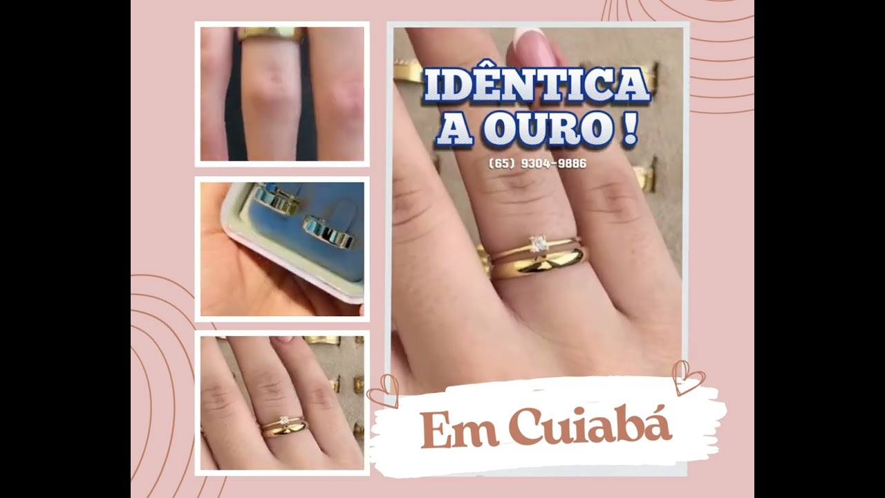 🟢 ALIANÇA  LIFE PRATA INOX BANHADAS A OURO 18K FOLHEADA NÃO MOEDA ANTIGA CASAMENTO 925 JM OURO ORO
