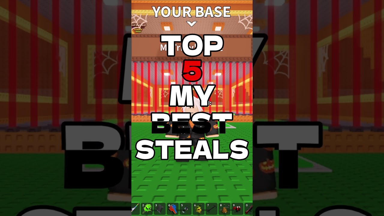 Top 5 My Best Steals #roblox #stealabrainrot