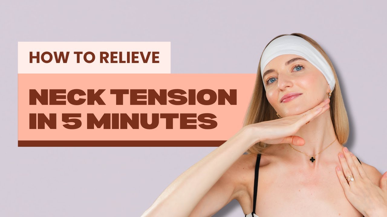 How To Relieve Neck Tension in 5 Minutes | Face Fitness, Facial Fitness, Facial Yoga