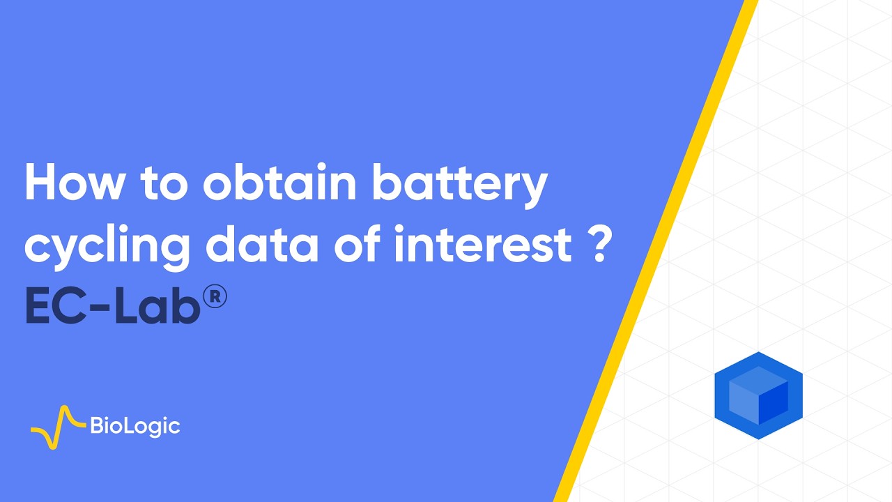 How to obtain battery cycling data of interest ? &ndash; EC-Lab tutorial - BioLogic
