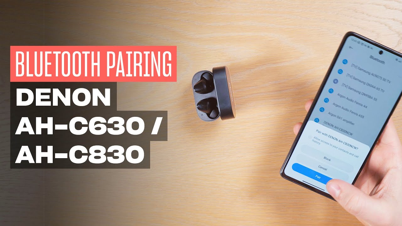How to pair the Denon AH-C630 / AH-C830W to your phone, tablet or PC