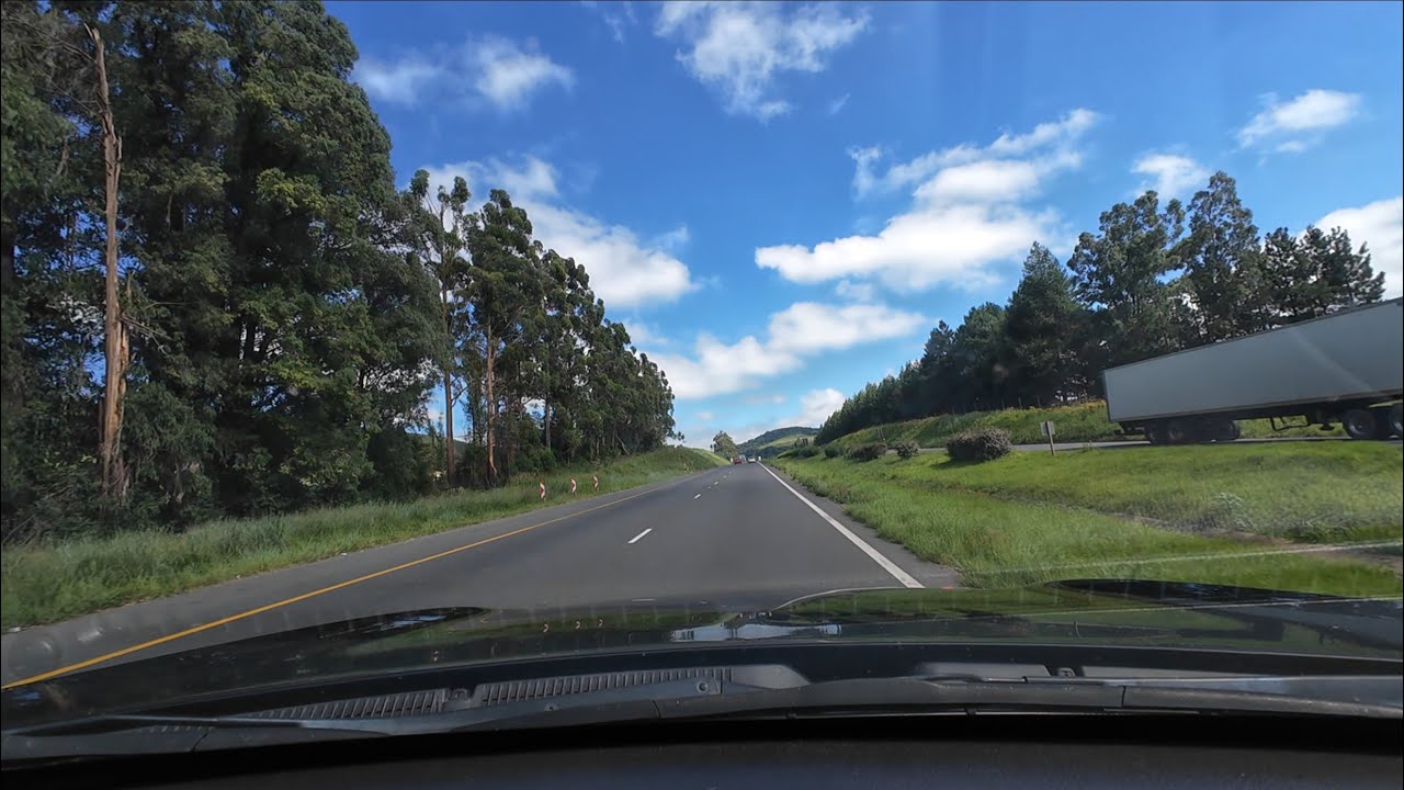 Kloof, M13, merging onto the N3 driving north towards Johannesburg. Video ends in Estcourt North.