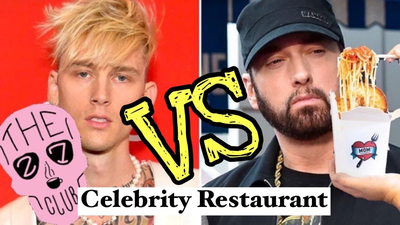 EMINEM vs MACHINE GUN KELLY!  Who has the better restaurant, MOM'S SPAGHETTI or 27 CLUB COFFEE?!