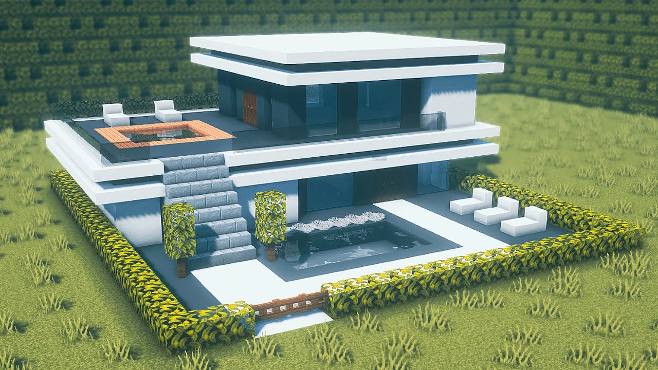 Minecraft: How To Build a Modern House (Quartz Base) Tutorials [#23] | 마인크래프트 건축, 돌 요새