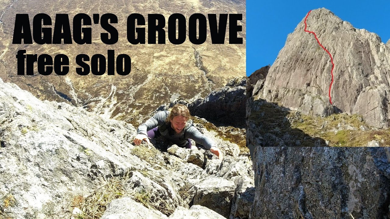 Agag's Groove - free solo, Buachaille Etive Mòr